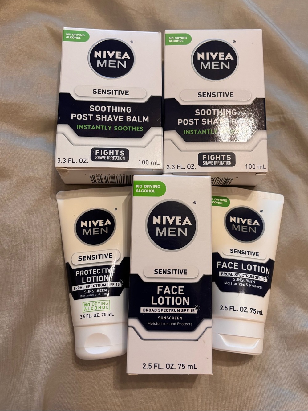 NIVEA MEN Sensitive Face & Post-Shave Lotions - White/Navy